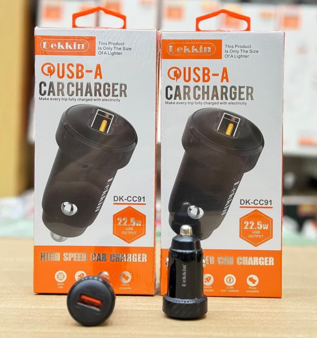 شارژر فندکی خودرو تک پورت برند دکین Dekkin